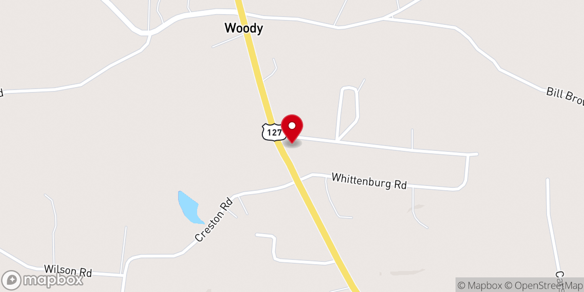 Map showing location of 127 North Baptist Church