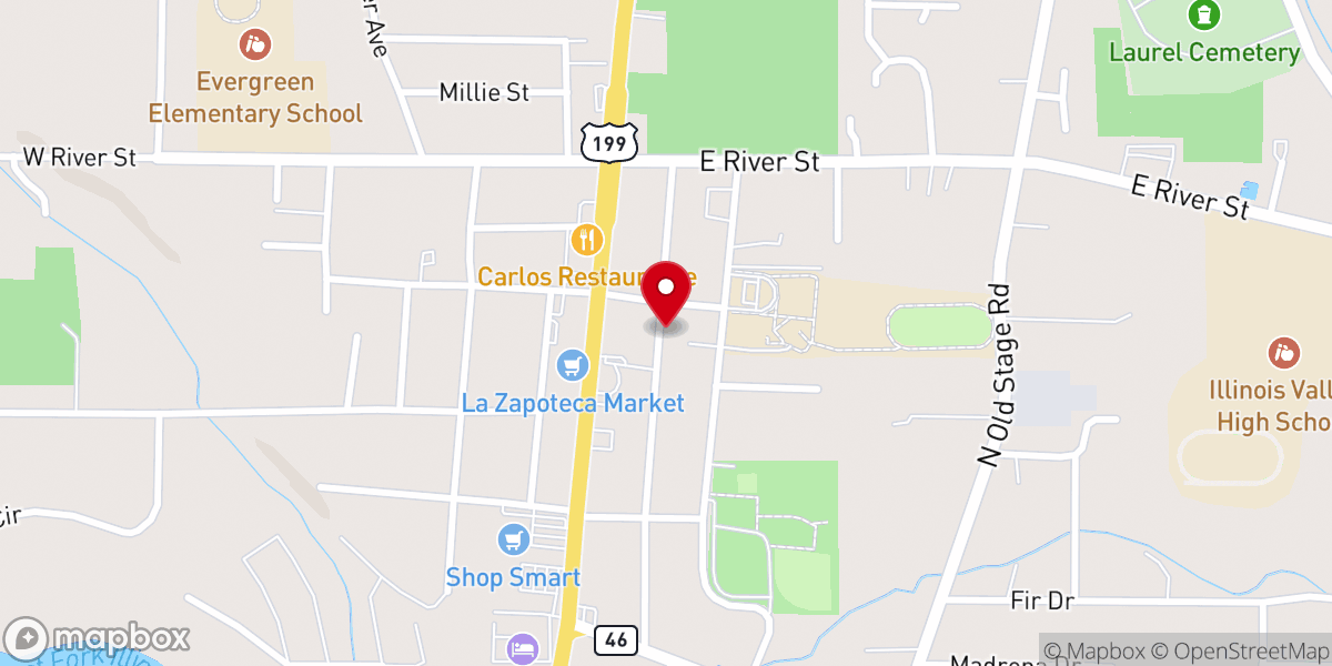 Map showing location of Cave Junction Community Bible Church