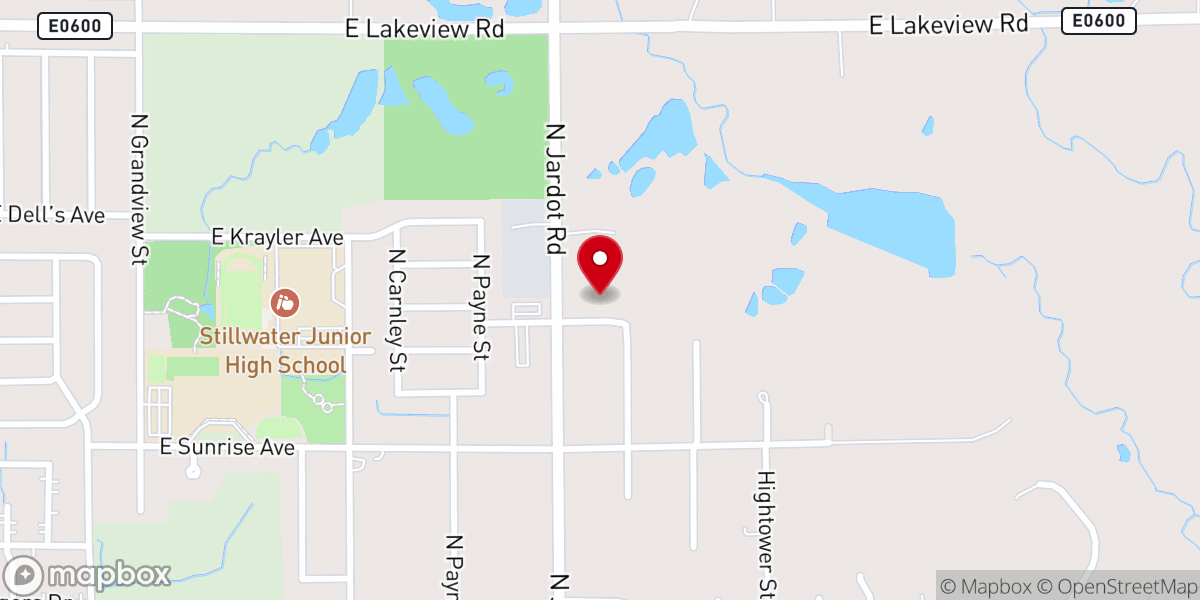 Map showing location of Crosspointe Church