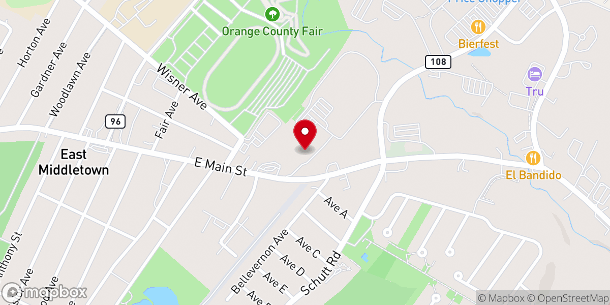 Map showing location of Grace Community Chutch