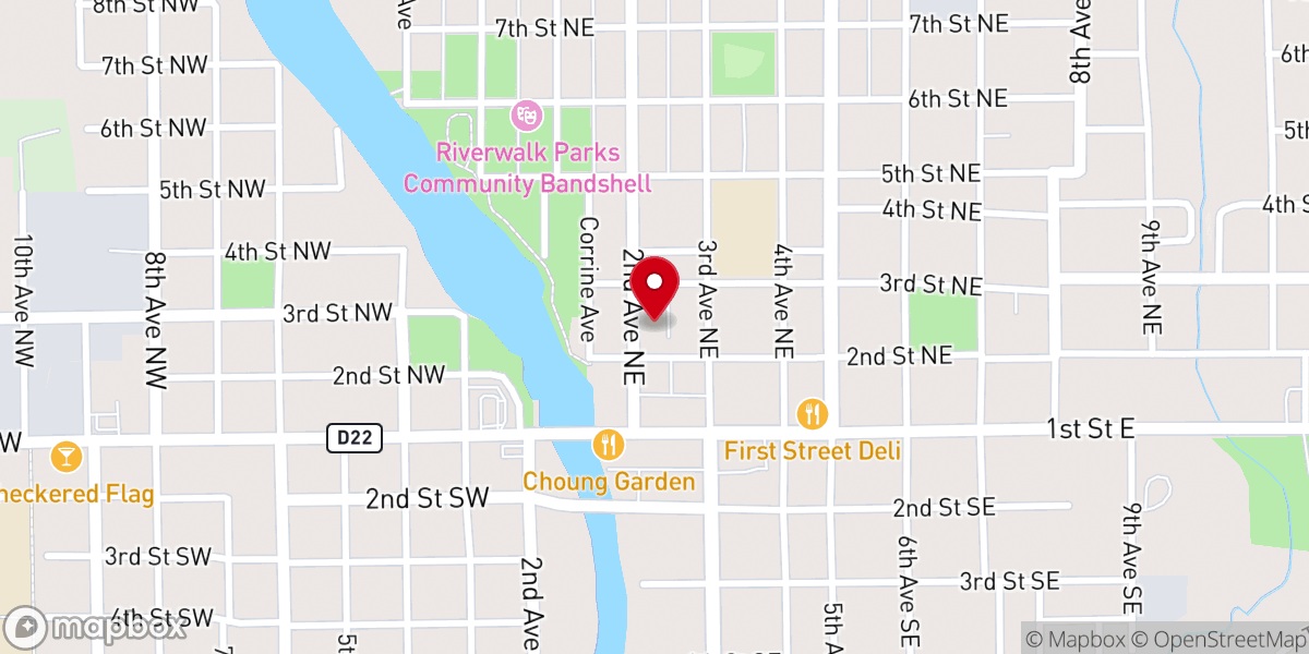 Map showing location of St James Episcopal Church
