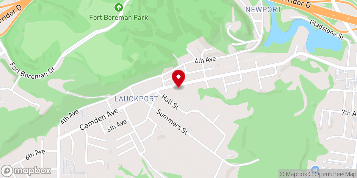 Map showing location of Launchport United Methodist Church