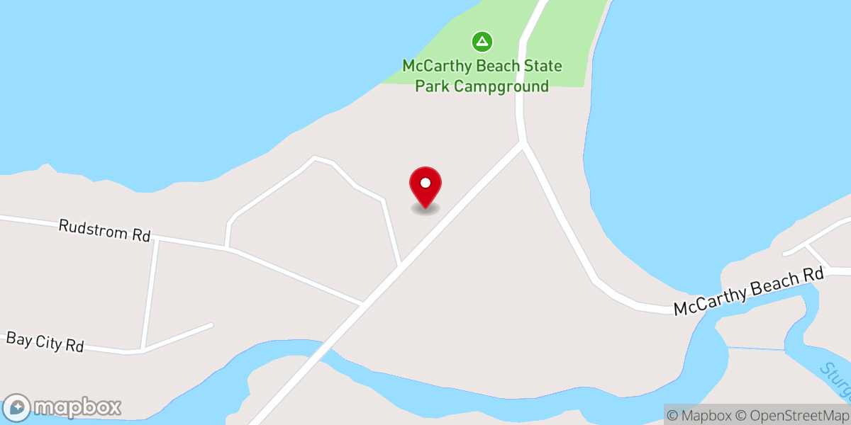 Map showing location of Chapel of the Pines