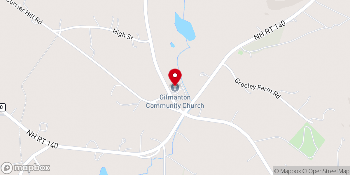 Map showing location of First Congregational Society in Gilmanton