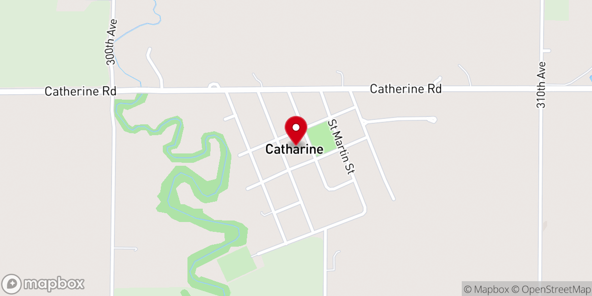 Map showing location of St Catherine Catholic Church