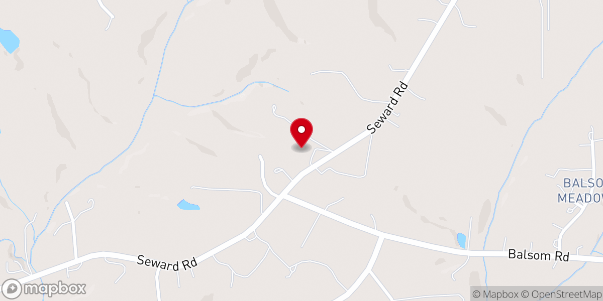 Map showing location of Doub’s Chapel in Pfafftown