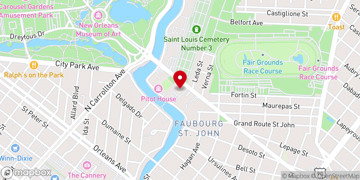 Map showing location of Sisters of the Sacred Heart Convent