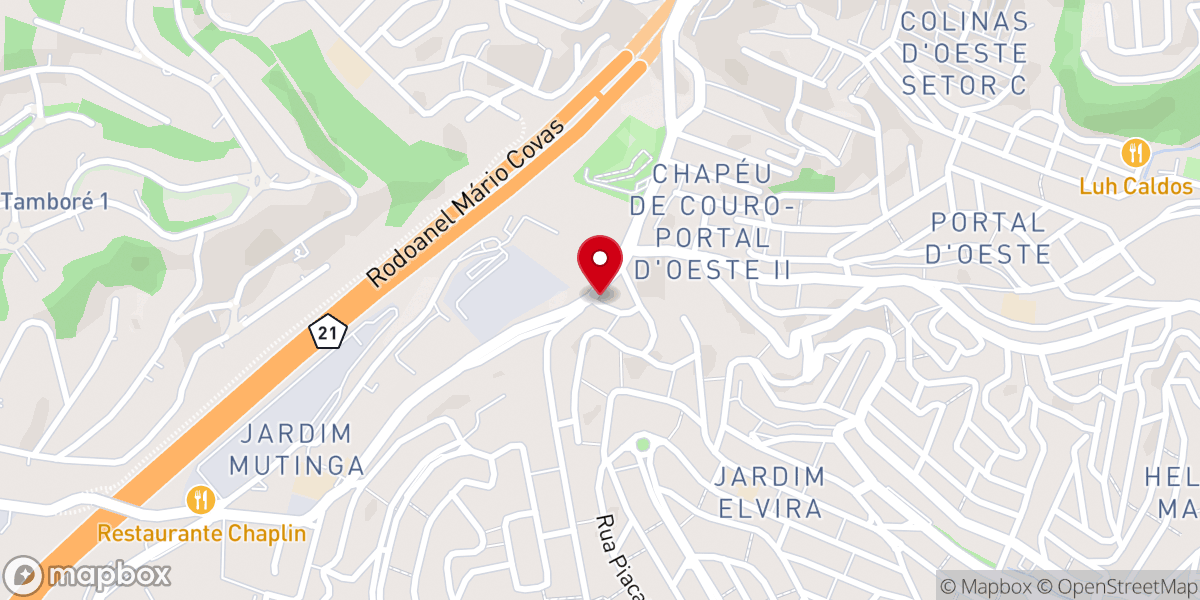 Map showing location of Igreja Batista Memorial de Osasco