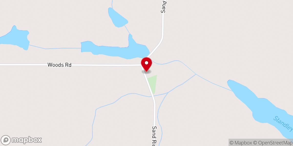 Map showing location of Hawkinsville Church