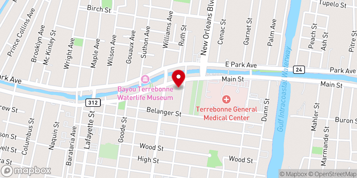 Map showing location of Terrebonne Ministerial Alliances Inc
