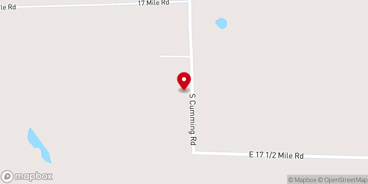 Map showing location of Neebish Island Presbyterian Church