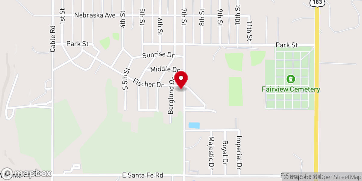 Map showing location of Catholic Rectory