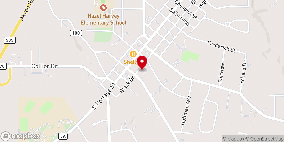 Map showing location of American Legion