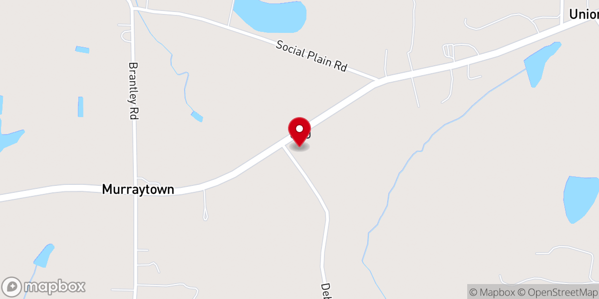 Map showing location of Union Hope Chapel