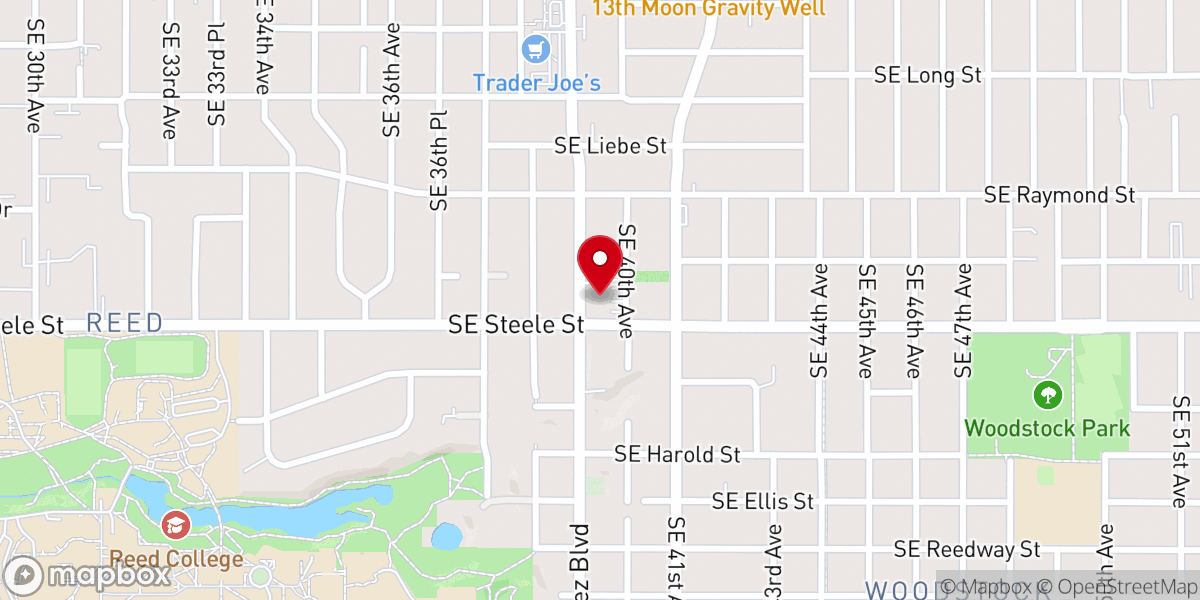 Map showing location of Trinity United Methodist Church