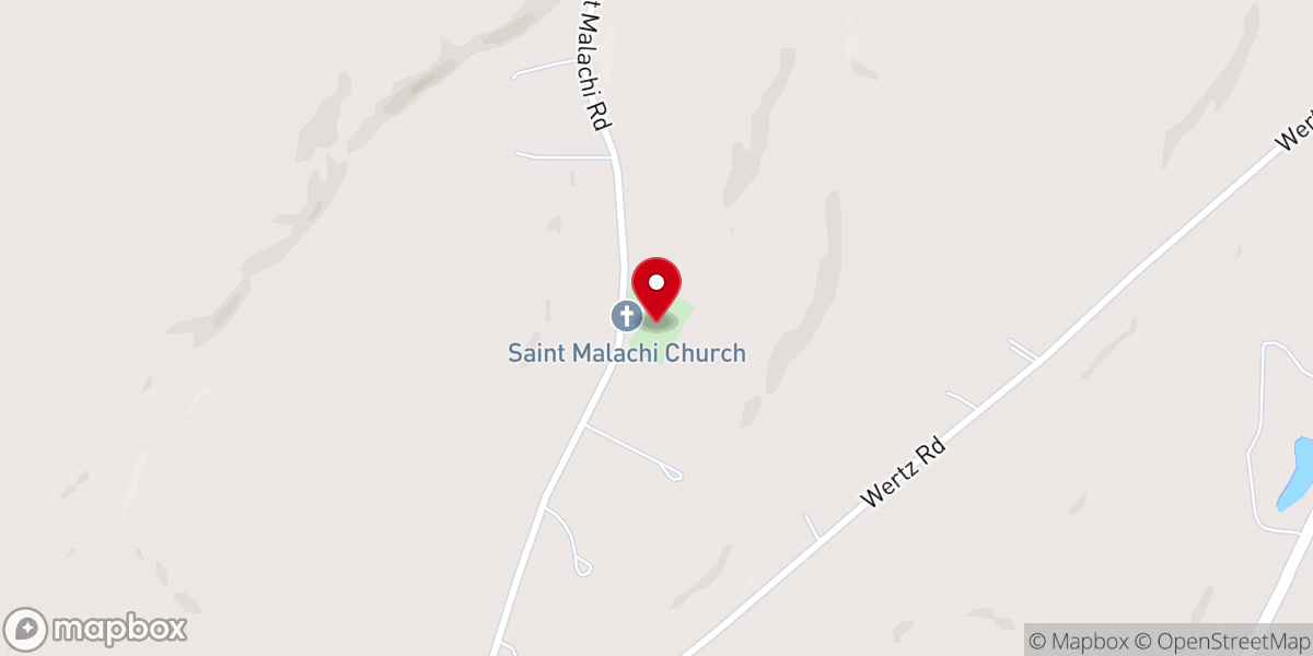 Map showing location of St. Malachi's of Doe Run