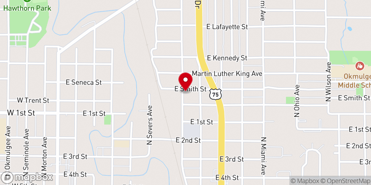Map showing location of Cleaves Memorial CME Church