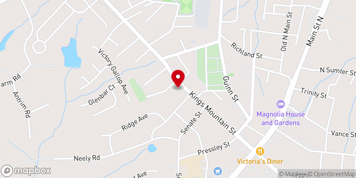 Map showing location of Clover Chapel United Methodist