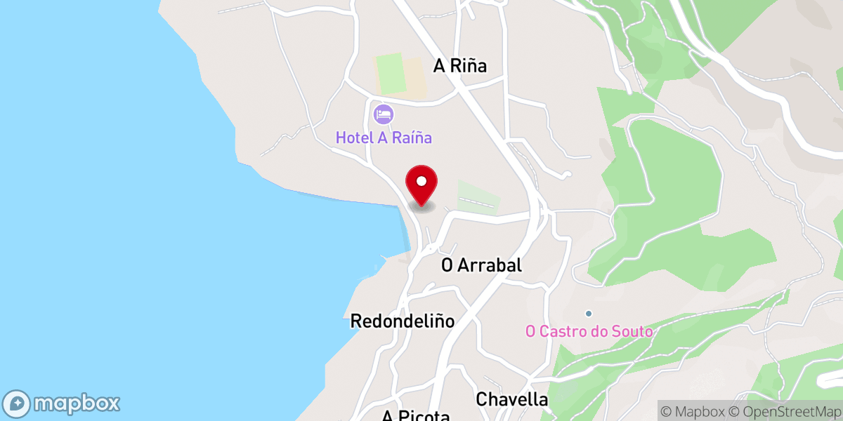 Map showing location of Monasterio de Santa María de Oia