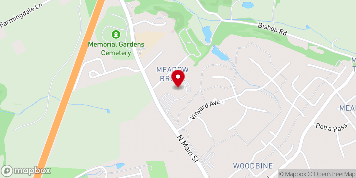 Map showing location of Blacksburg Christian Fellowship