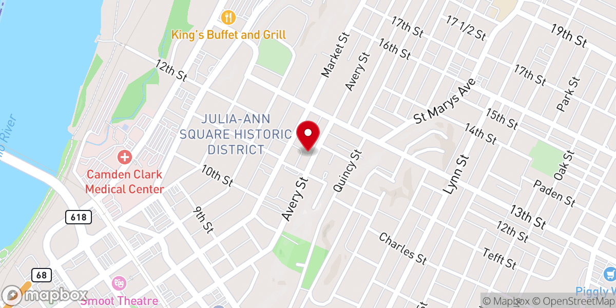 Map showing location of The Cross Church