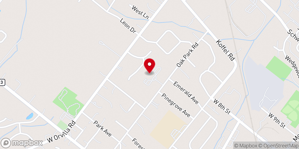 Map showing location of Lansdale Presbyterian Church