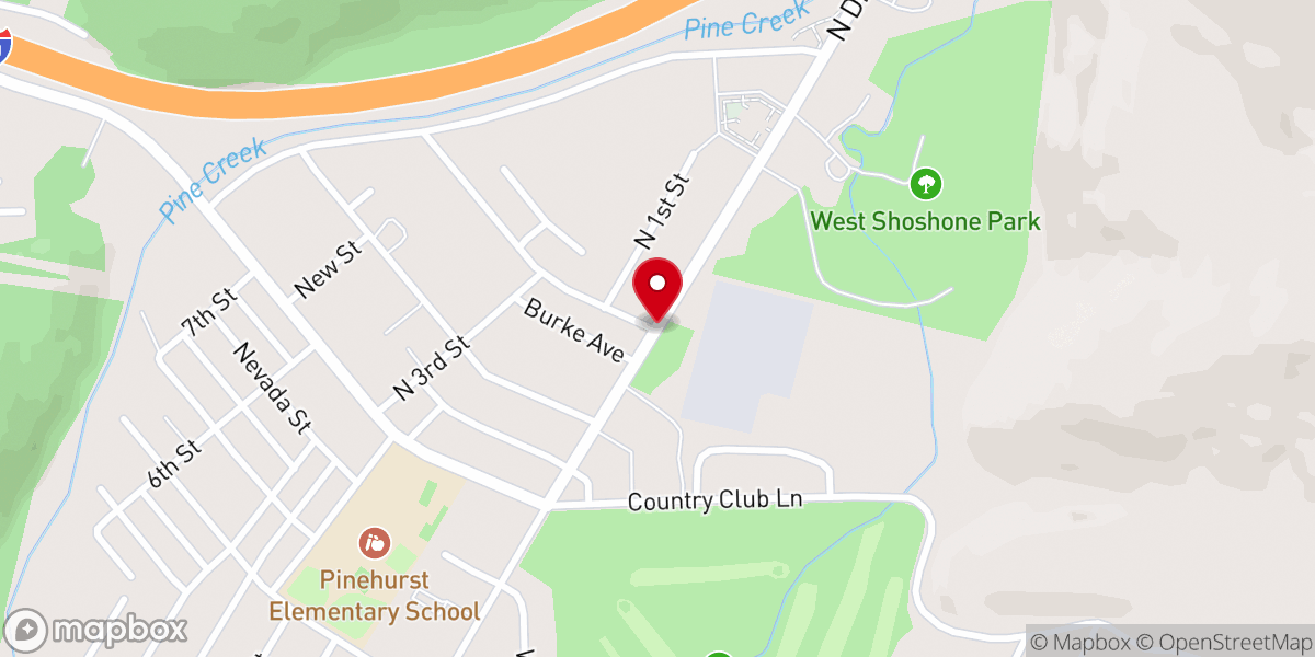 Map showing location of Pinehurst Real Life Ministiries - Food Distribution Center