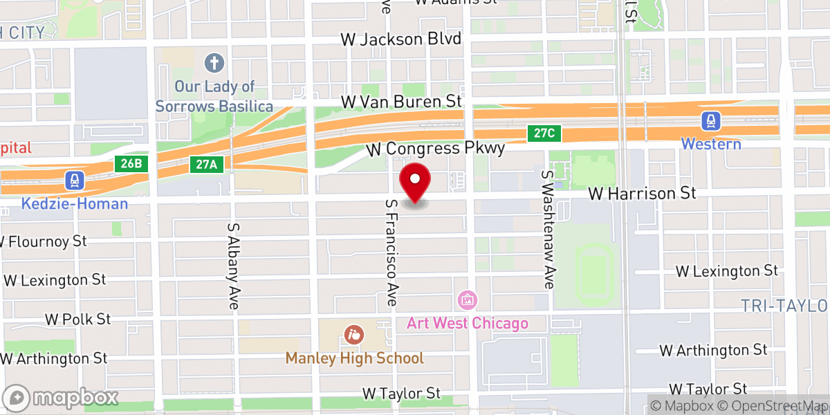 Map showing location of True Tabernacle Church of God