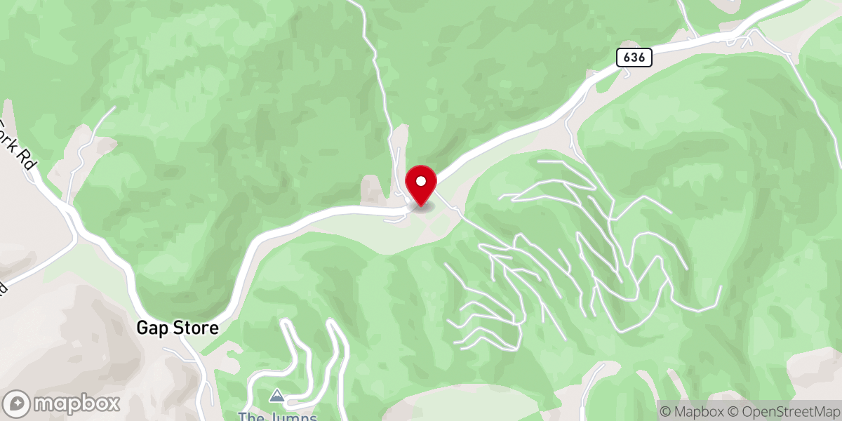 Map showing location of Linkous Chapel Church