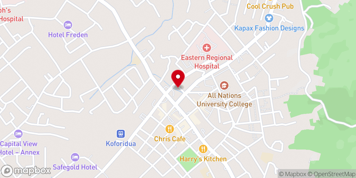 Map showing location of The Apostolic Church-Ghana, Glorious English Assembly