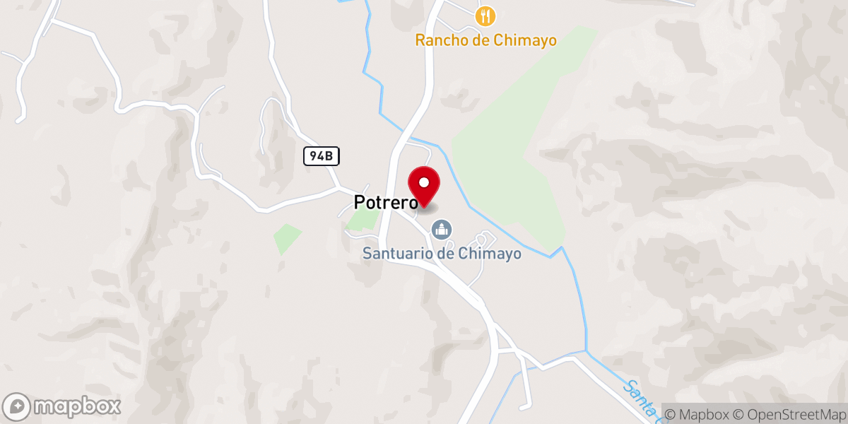 Map showing location of Santuario de Chimayo Gift Shop