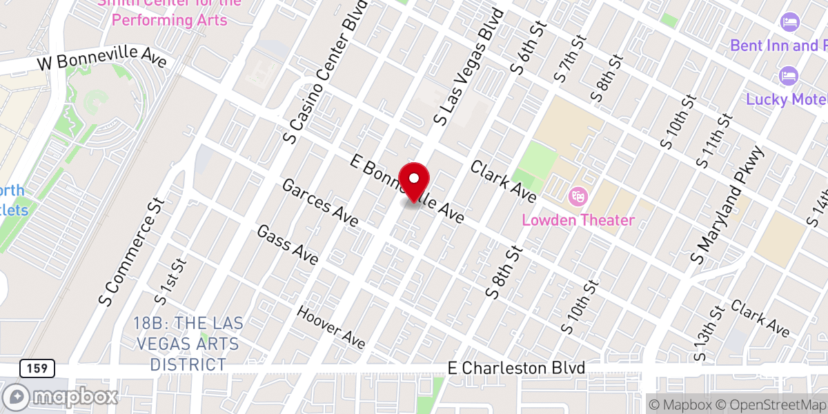 Map showing location of Mon Bel Ami Wedding Chapel