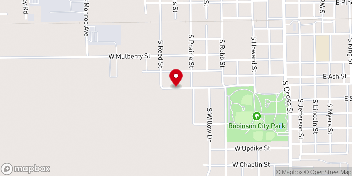 Map showing location of Our Redeemer Lutheran Church