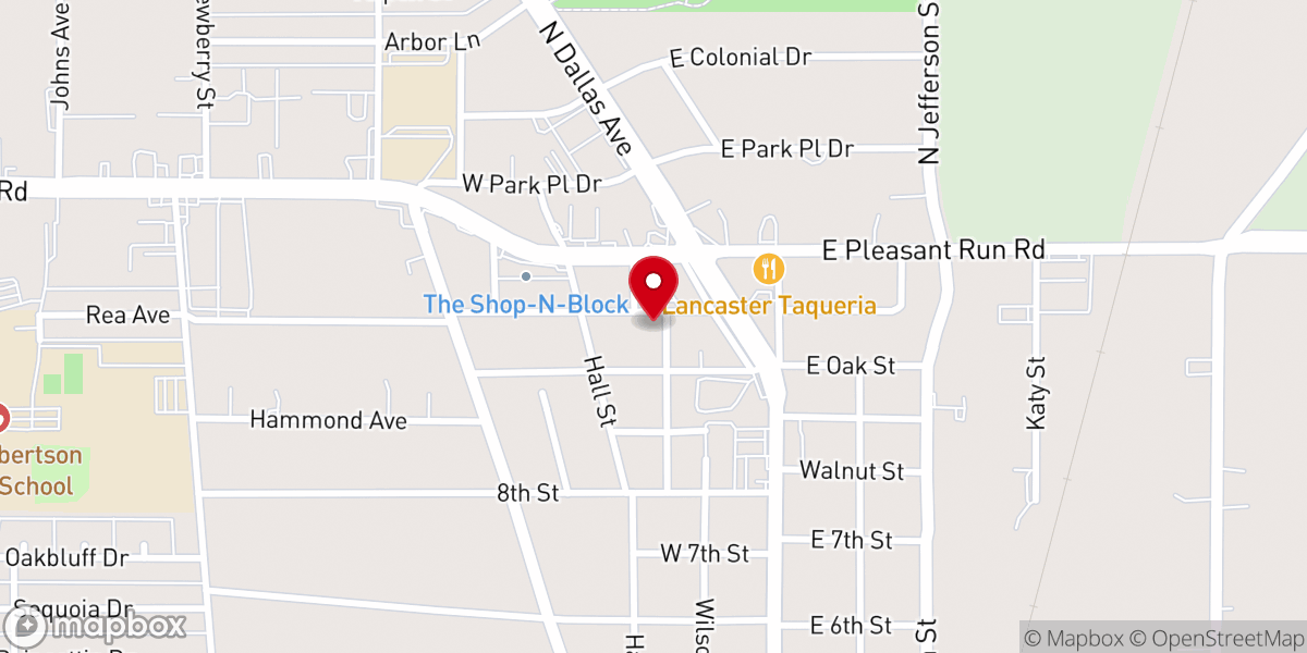 Map showing location of New Harmony Christian Church