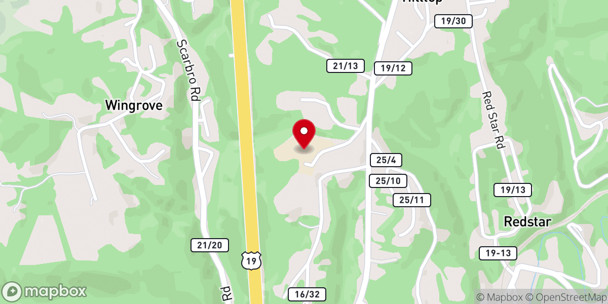 Map showing location of Mountain View Christian School