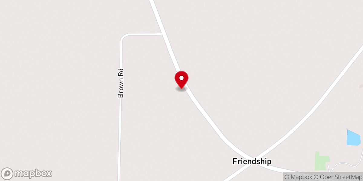 Map showing location of New Bethel Baptist Church