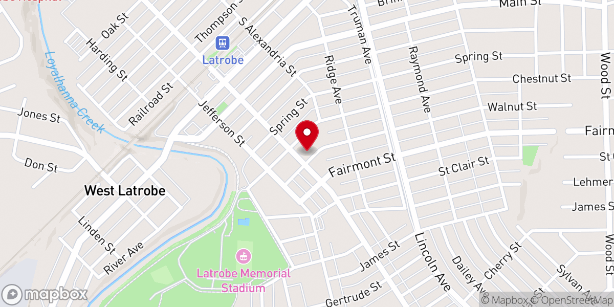 Map showing location of Holy Family Church