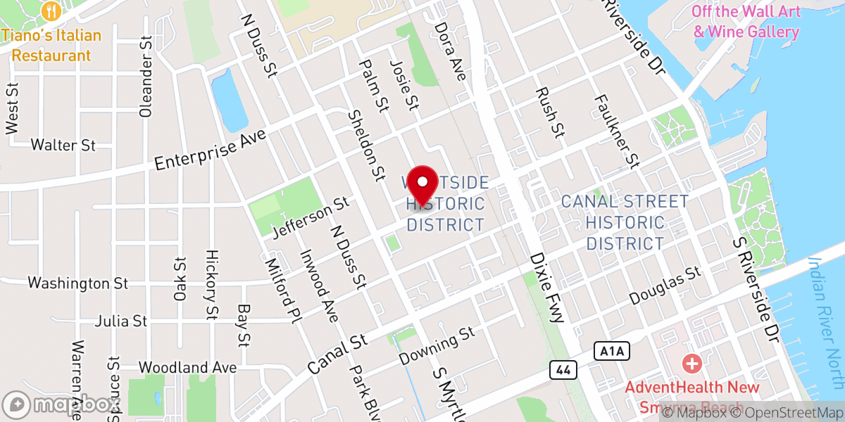 Map showing location of Mt Calvary Missionary Baptist Church
