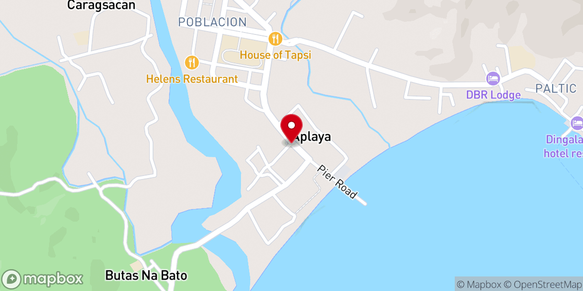 Map showing location of Dingalan Seventh-day Adventist Church