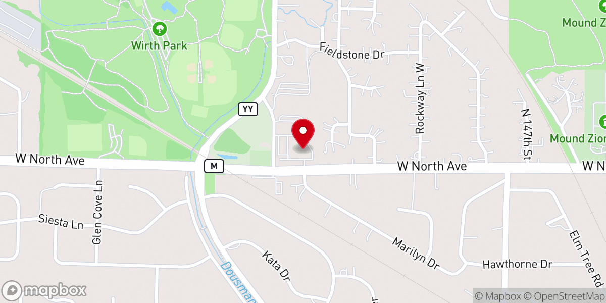 Map showing location of North Avenue Baptist Church