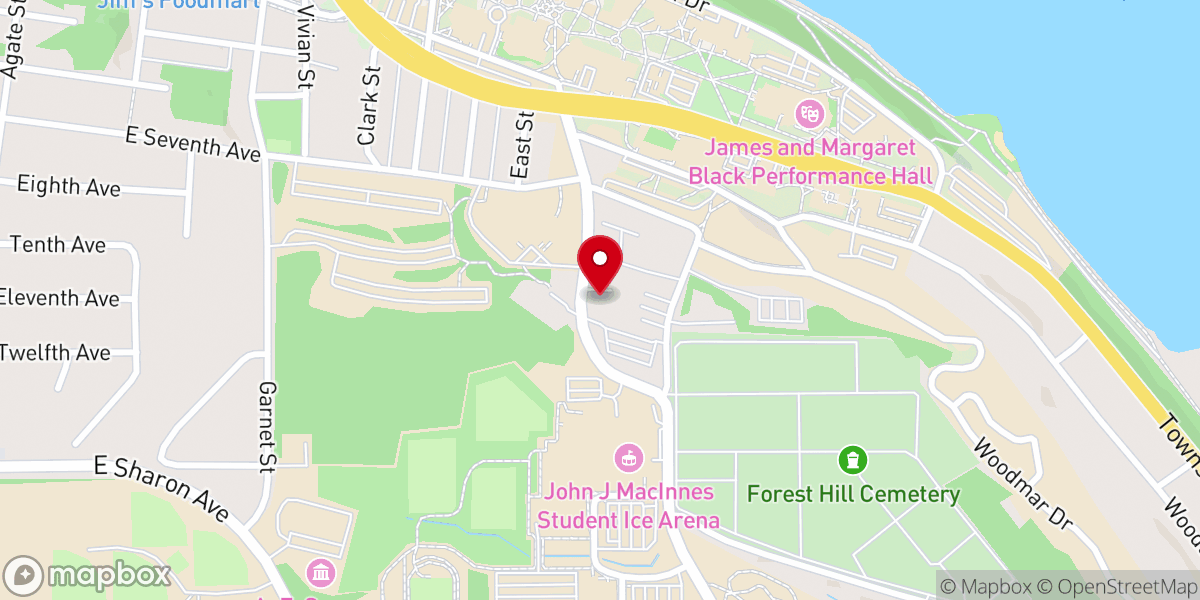Map showing location of Saint Albert the Great Catholic Church, Houghton