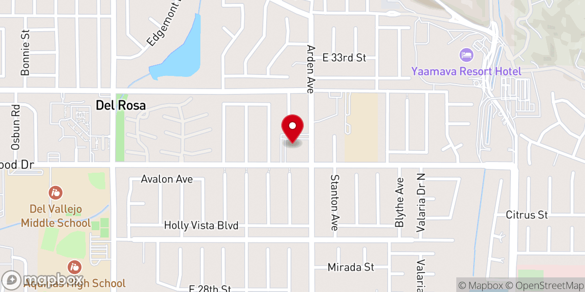 Map showing location of San Bernardino Community Church