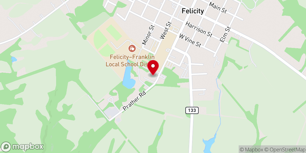 Map showing location of First Baptist Church Study