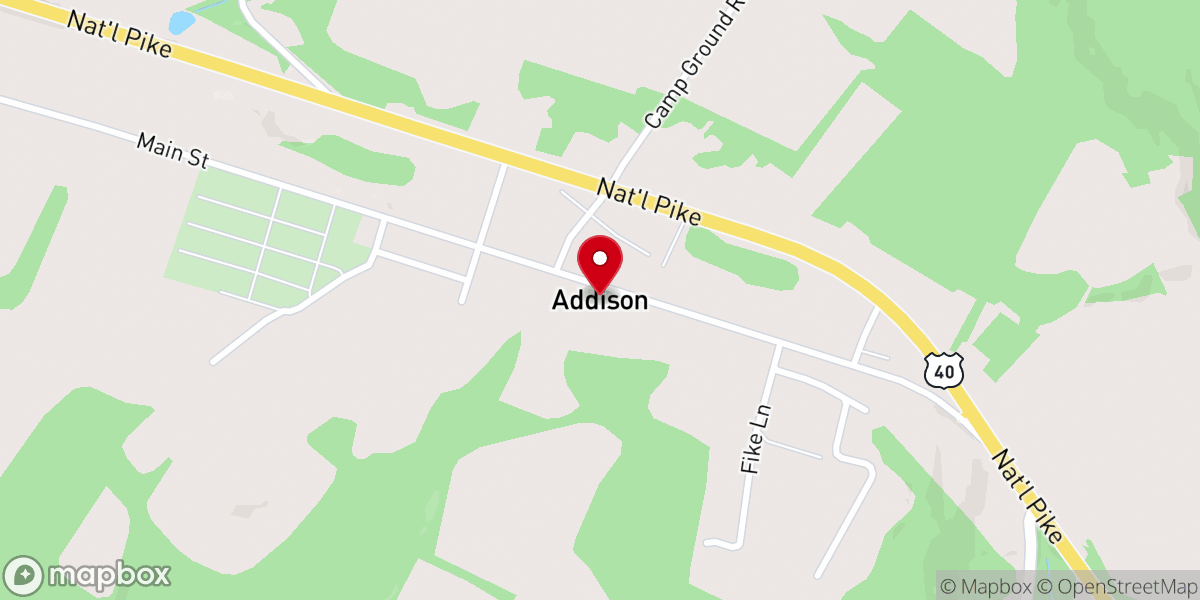 Map showing location of Addison