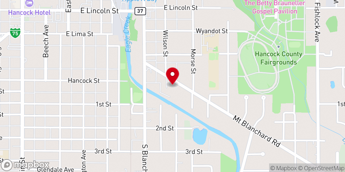 Map showing location of Redeemer Lutheran Church