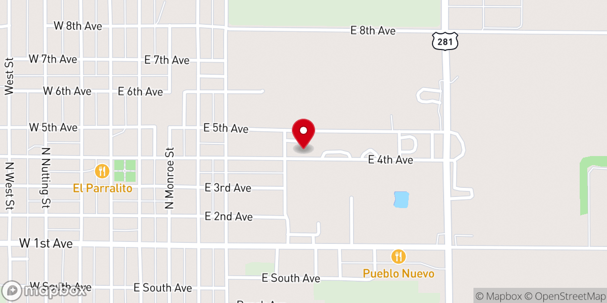 Map showing location of St. John the Apostle Catholic Church