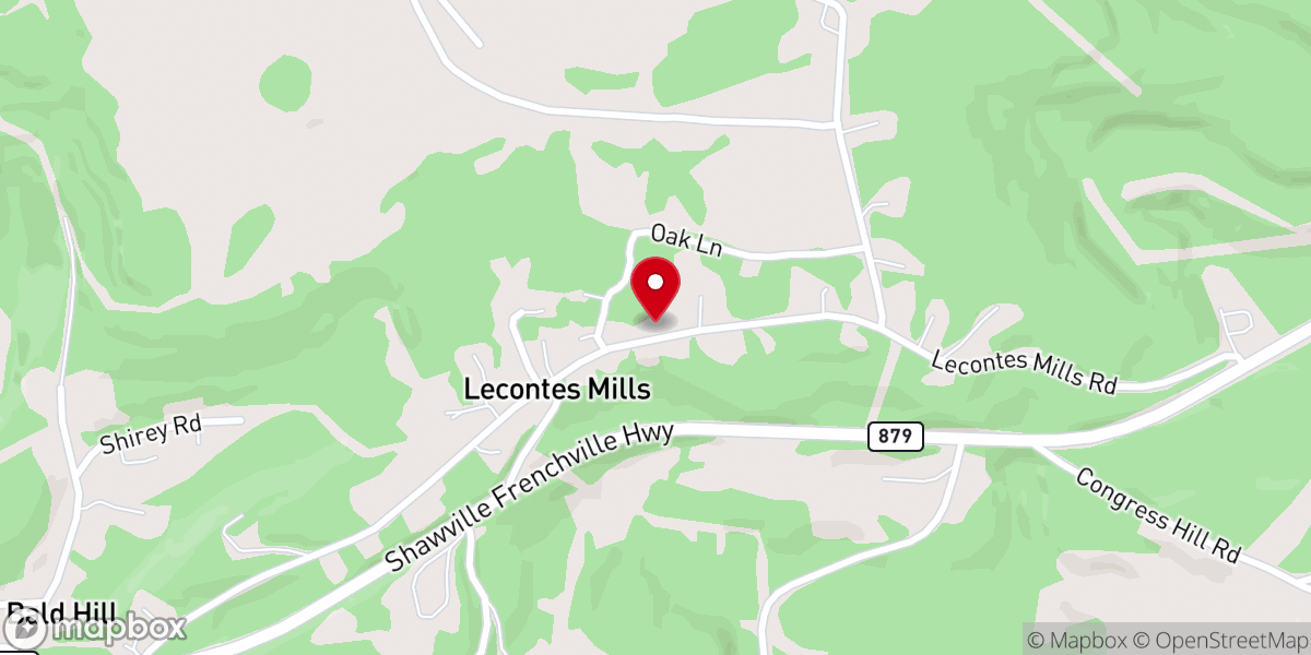 Map showing location of Redwood Inn
