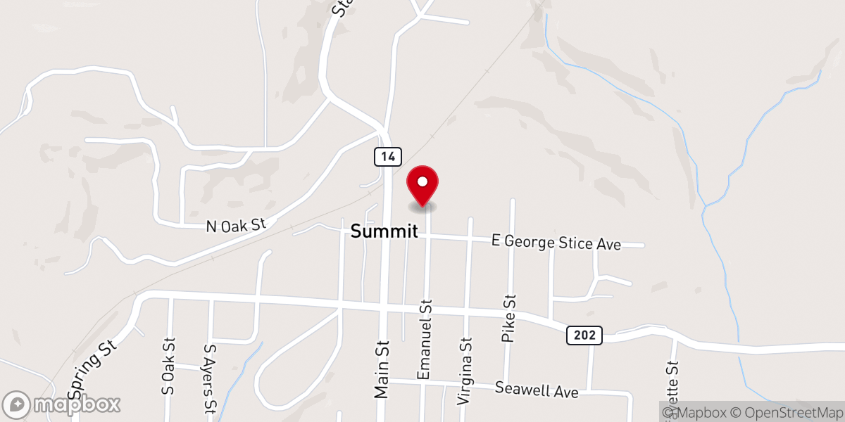 Map showing location of Summit Bible Church