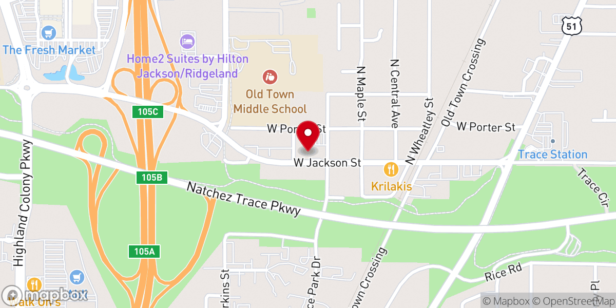 Map showing location of The HUB