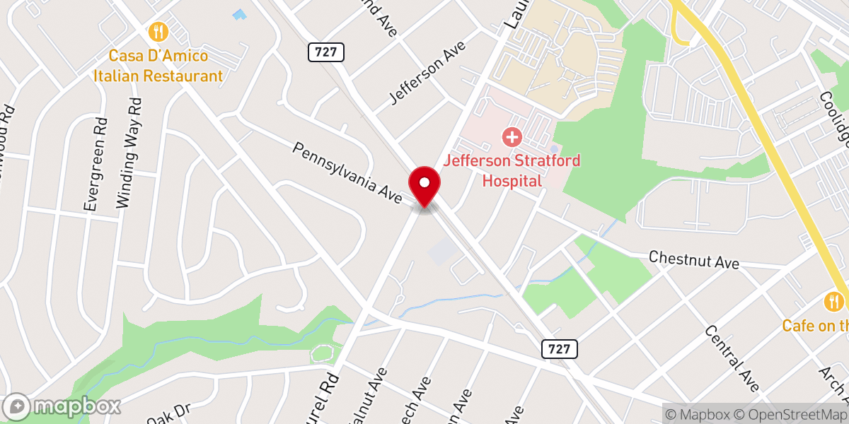 Map showing location of Candlelight Prayer House